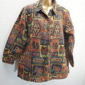 Chicos anniversary vintage beaded jacket size 3